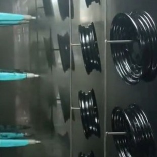 Source Manufacturers Supply Electrostatic Powder Coating Production Line Steel Rim Wheel Hub Powder Coating Assembly Line Pro
