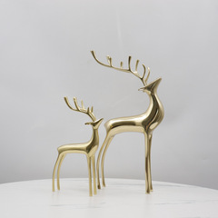 純銅鹿禮品電視櫃酒櫃輕奢擺件 創意新結婚禮物客廳家居裝飾品
