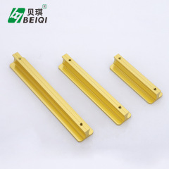 Factory supply modern aluminum alloy handles for cabinets and bookshelves, oxidized matte black, shiny gold furniture handles