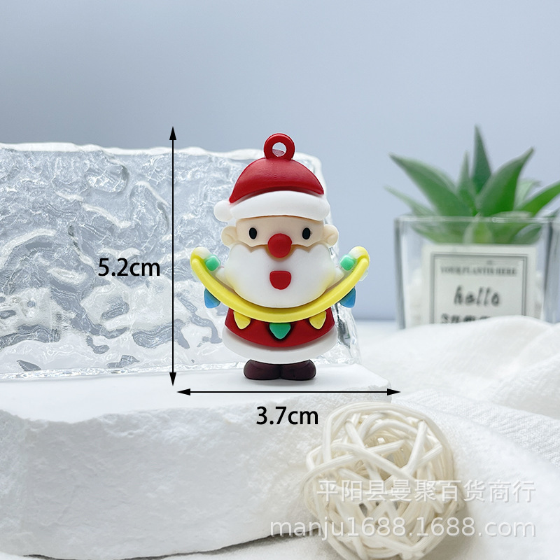 クロスボーダークリスマス立体人形キーホルダーペンダントクリスマス小さなギフトサンタクローススクールバッグペンダントクリスマスツリー|undefined