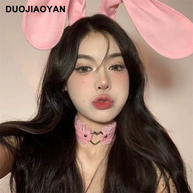Headband Red Rabbit Lace Ears, Handmade Hair Accessory, High-Quality Graduation Party Style
