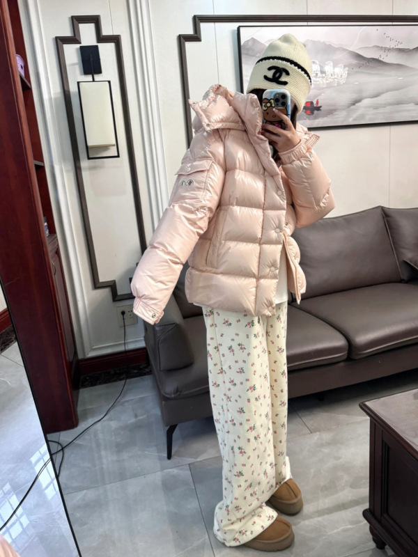 蒙家高奢至臻版玛雅70周年纯原白鸭绒漆皮连帽原标羽绒服蒙口maya|undefined