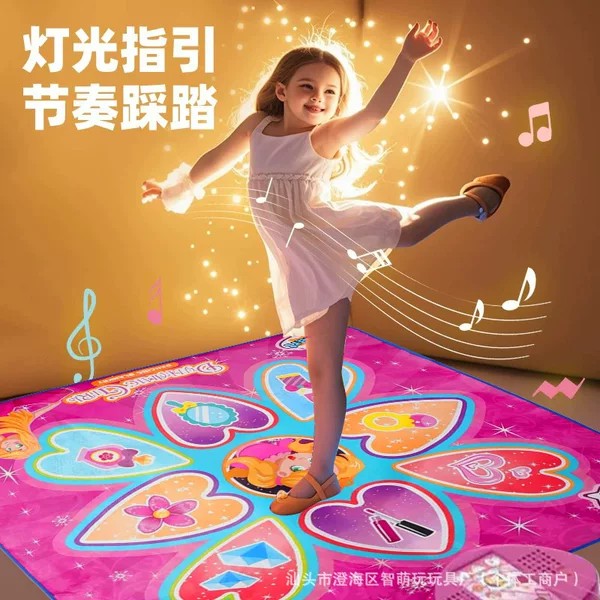 Amazon Cross-Border Popular Bluetooth Light Multi-Person Dance Mat Factory Customized Revision Early Education Parent-Child Original Factory Wholesale