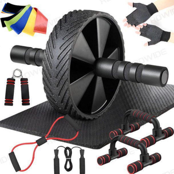 Cross-Border Abdominal Fitness Wheel 14-Piece Set for Home Use Indoor Equipment Jump Rope Push-Up Stand Ab Wheel Fitness Combo Set Cross-Border Abdominal Fitness Wheel 14-Piece Set for Home Use Indoor Equipment Jump Rope Push-Up Stand Ab Wheel Fitness Combo Set