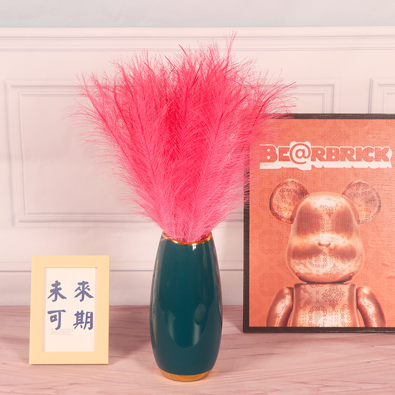 仿真蘆葦仿真植物人造蒲葦潘帕斯草亞馬遜跨境專供單叉人造蘆葦