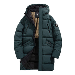 Factory direct 2024 autumn and winter new tide brand windproof cold hooded long men's cotton padded thick fashion security