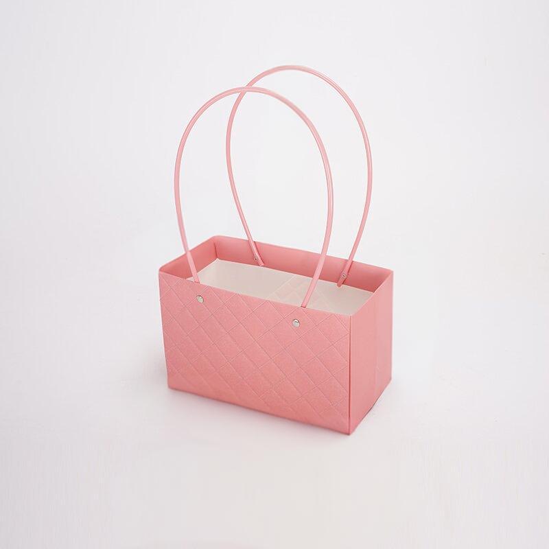 Día de la Madre Macaron Bolsa de arreglos florales portátil Embalaje de flores al por mayor Bolsa de embalaje de ramo impermeable Caja de flores florales Canasta