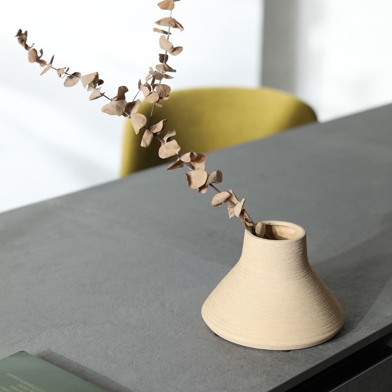 Wabiji ins estilo sala de estar simple arreglo floral seco color cepillado jarrón de cerámica decoración creativa decoración del hogar