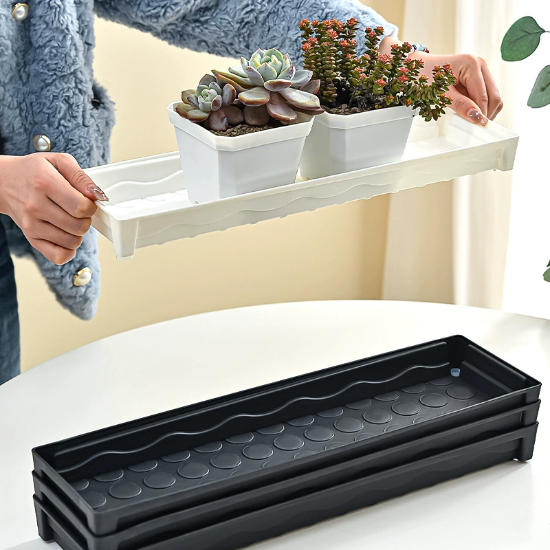 Оптовая продажа с фабрики, отделочный поднос для оконных порогов, тонкий поднос для хранения сочных цветочных горшков, поднос для воды, поднос для замачивания, пластиковый поднос
