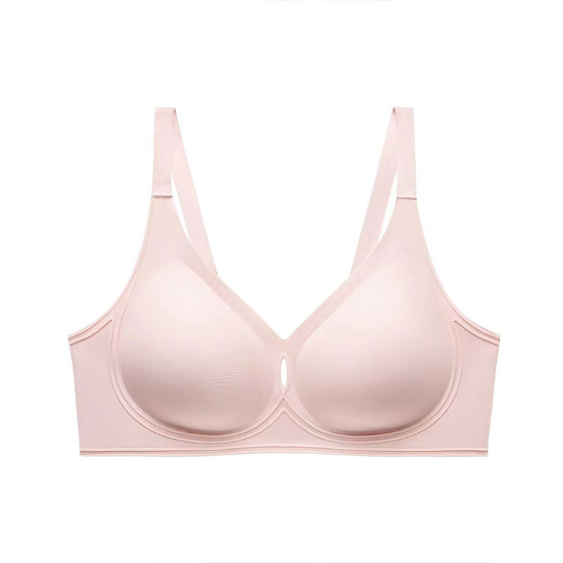 Guangdong Shantou flocado ropa interior sin costuras push up de las mujeres de apoyo suave jalea sujetador de mama sujetador