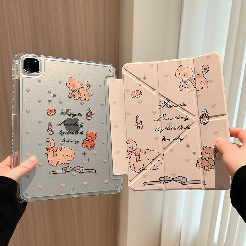 2025 new ipad | air7 creative protective case ipad11 generation multi angle folding leather case air6 flat case