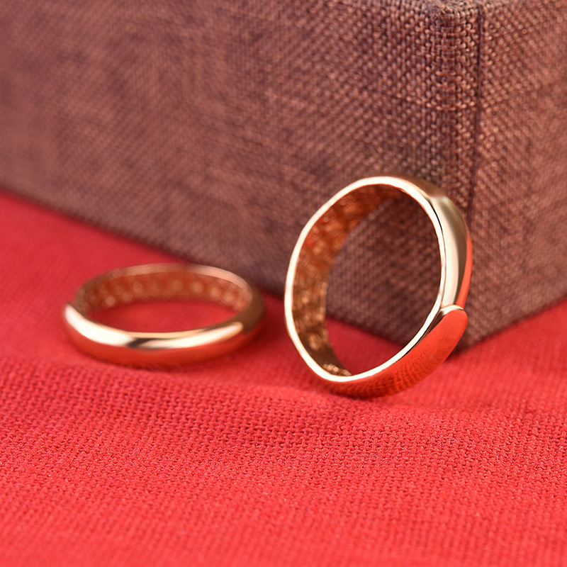 Men's brass golden glossy women's ring Myanmar for men and women