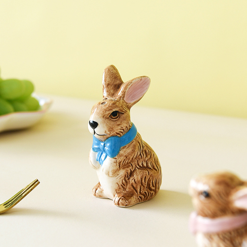 Cerámica de Pascua dibujos animados conejos adorables animales domésticos botellas de sabor giacas nuevos productos de preventa