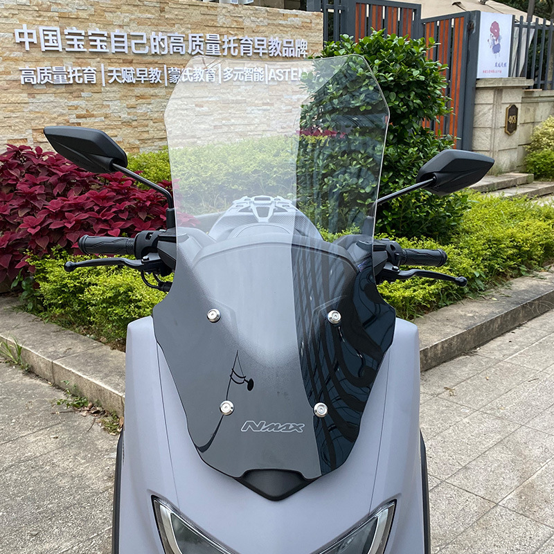 Suitable for 20-24 Models of Yamaha Nmax155 Motorcycles, Modified Windshield Heightening, Windscreen Heightening, and Wind Shield Heightening