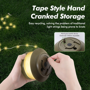 New outdoor camping roll lamp camping atmosphere lamp waterproof portable storage string lamp camp Xinghe roll lamp