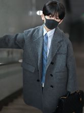 韩国童装2025秋冬新款男童气质风衣外套儿童洋气中长款呢大衣外套
