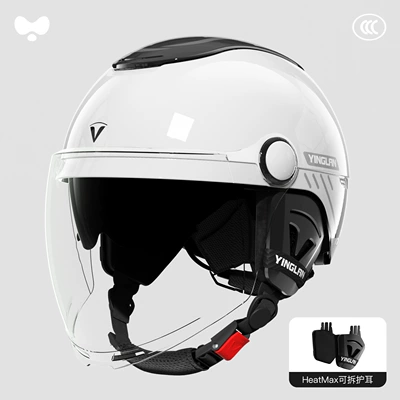 Motosiklet kaskı (dəbilqə), 3C Certified, Suitable for All Seasons - 3c-xuetingbai-hd-sunscreen-long-double-mirror-class-a-removable-ear-protection-one-size-fits-all