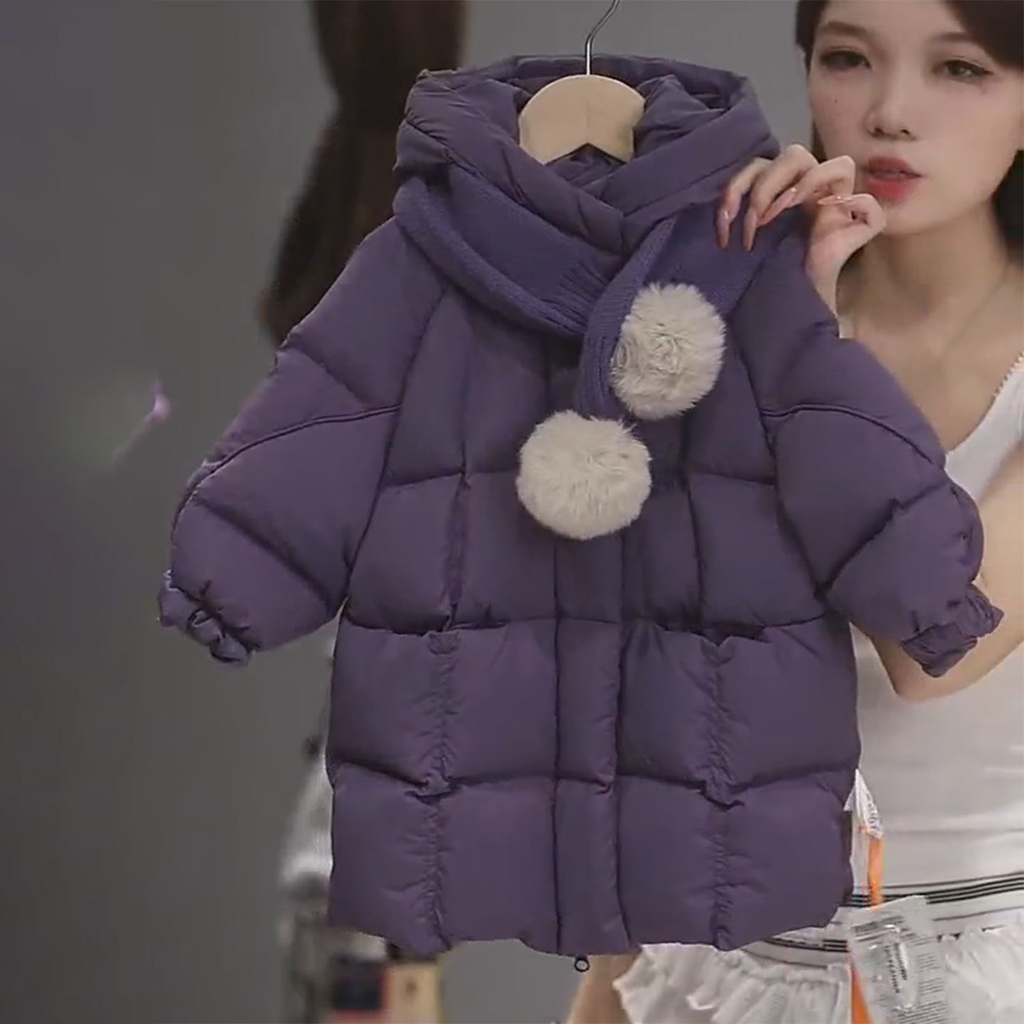 女童羽绒棉服冬装中长款2025新款冬季儿童加厚宝宝棉衣外套冬季潮