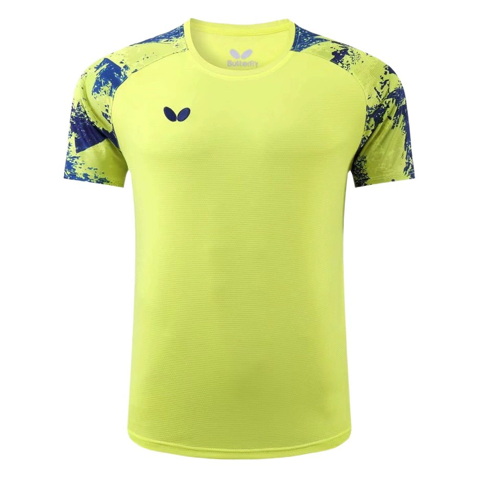 Новая одежда для настольного тенниса, летняя спортивная одежда с короткими рукавами, быстросохнущая дышащая футболка для мужчин, женщин и детей, тренировочная и соревновательная одежда с принтом.