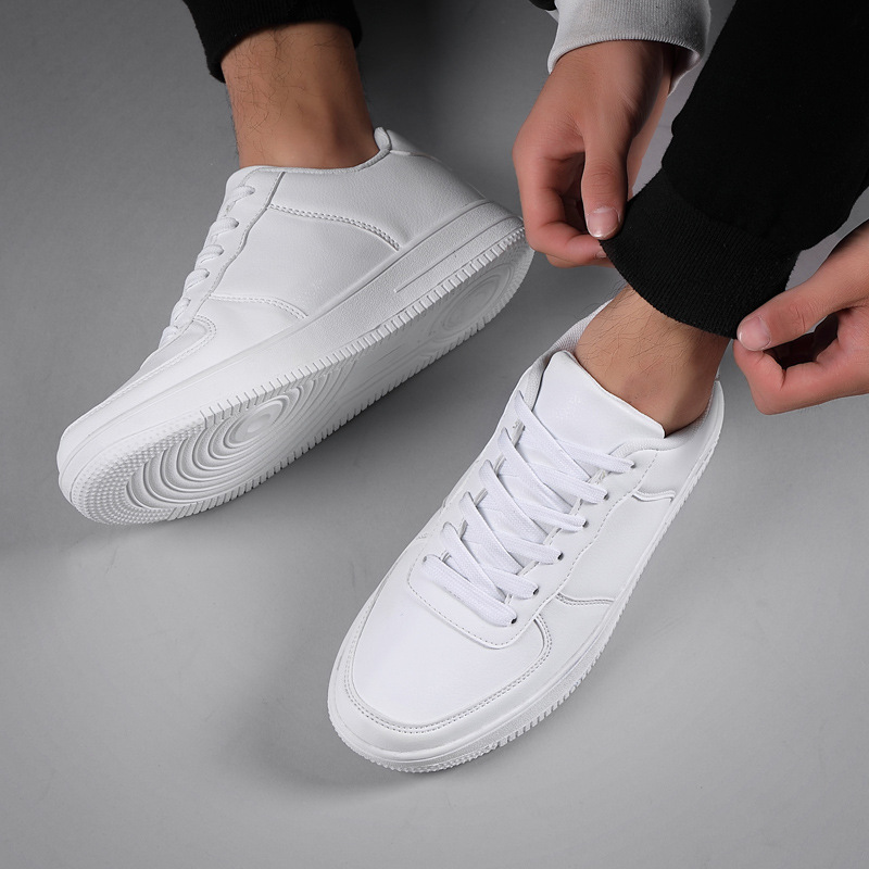 Tenis Casuales de Corte Bajo de Cuero Artificial Transpirables para Uso Diario