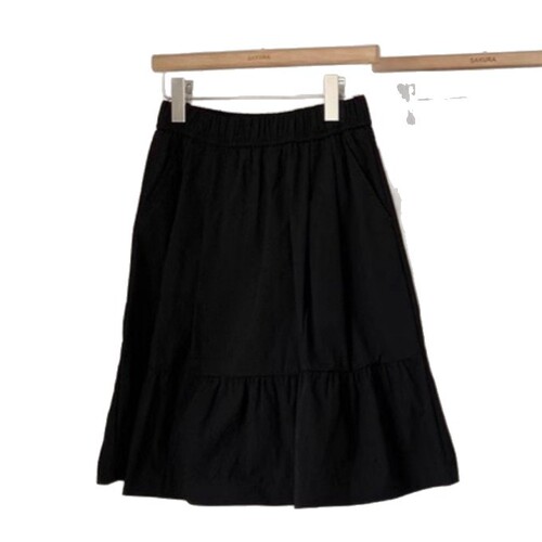 Large size fat mm American retro skirt for women's summer loose all-match skirt elastic waist a-line skirt short skirt Korean