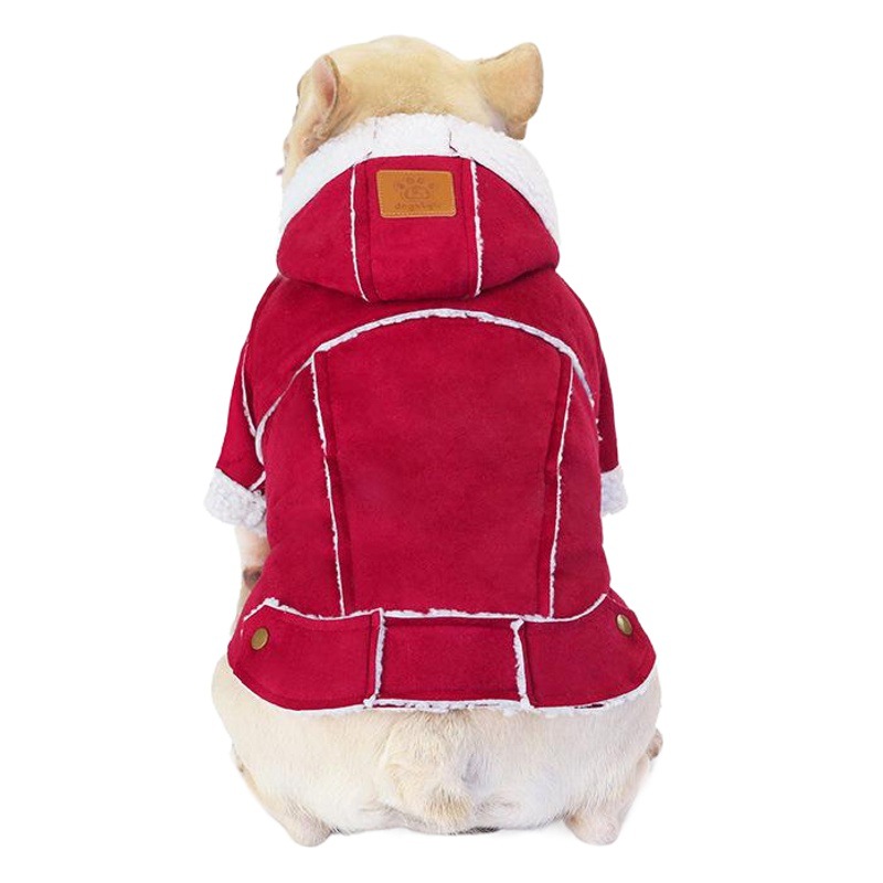 Fall/Winter New Dog cotton-padded clothes British cool pet clothes suede Teddy method bucket velvet clothes a generation of hair