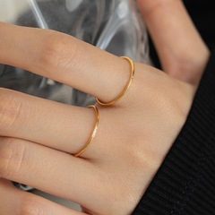 簡約網紅同款小眾細款鑲鑽迷你戒指女韓系ins尾戒指環骨節戒