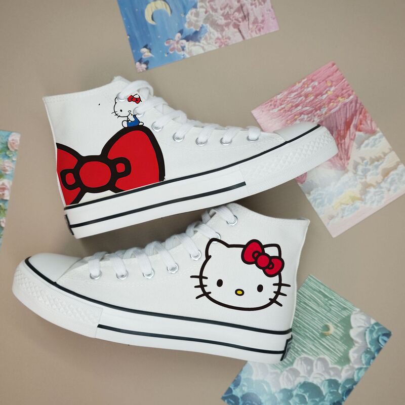 2024 New Spring and Autumn Cross-border Cartoon Characters Canvas Shoes Student Women's Cute Bear Sports Board Shoes Autumn Tide
