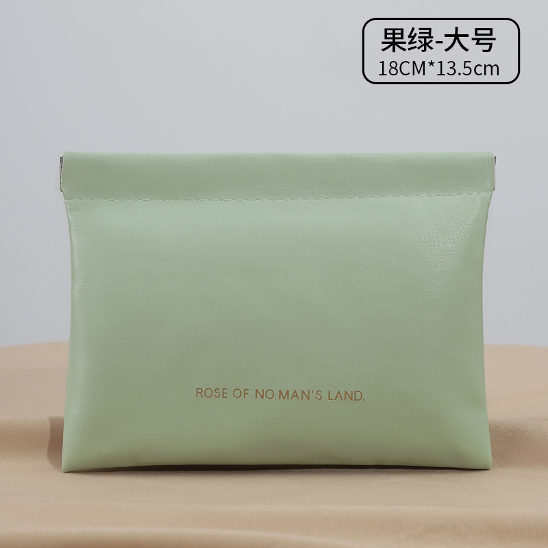 シンプルなクローズドシャーリングバッグミニ PU ヘッドフォン収納袋キャンディーカラーコインバッグ小銭入れ口紅収納袋|undefined