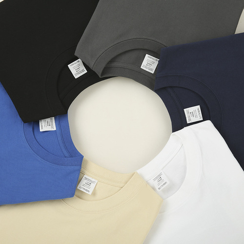 260g Heavyweight Autumn New Long-Sleeve T-Shirt Men's Crew Neck Top White Base Shirt Women's Plus Size Factory Wholesale