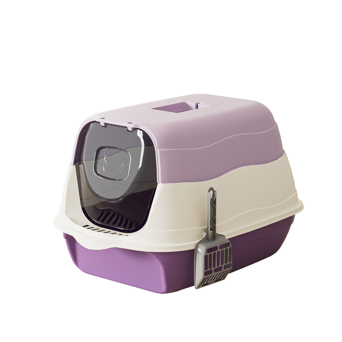 Gran cuenca de arena para gatos esterilizante desodorante totalmente cerrado inodoro para gatos gran tamaño anti-exterior suministros de mascotas al por mayor