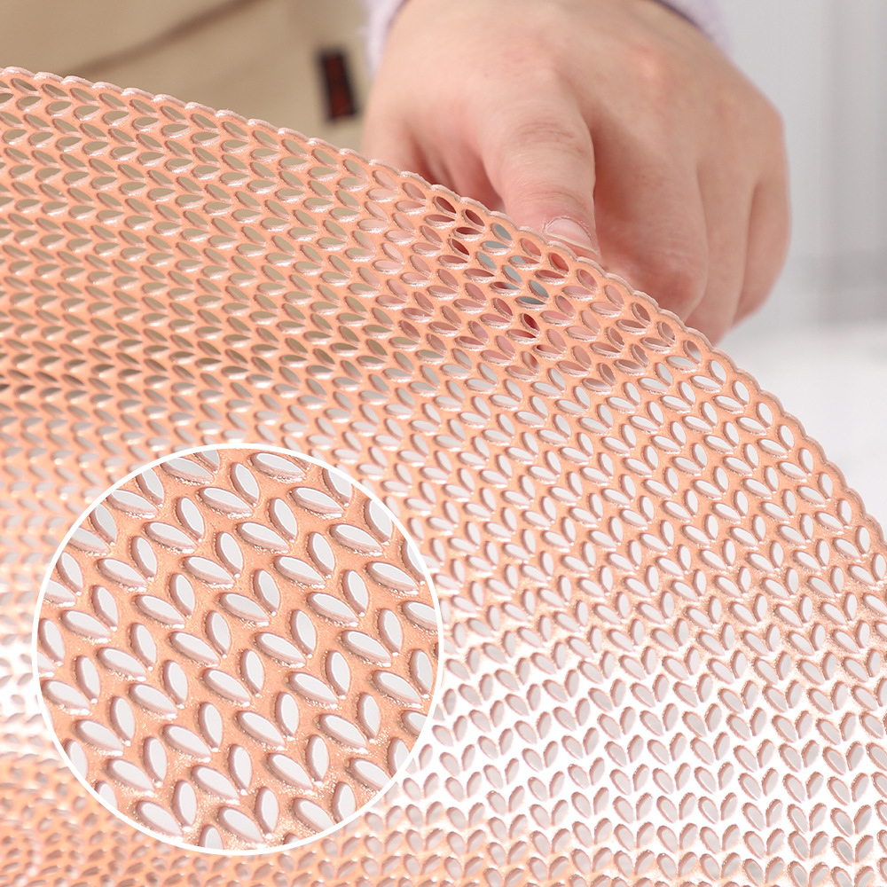 Almohadilla de pvc, anillo de espiga de trigo, tapete de estudiante antideslizante, decoración de mesa de estilo europeo, diseño creativo en forma de flor, tapete de mesa antideslizante