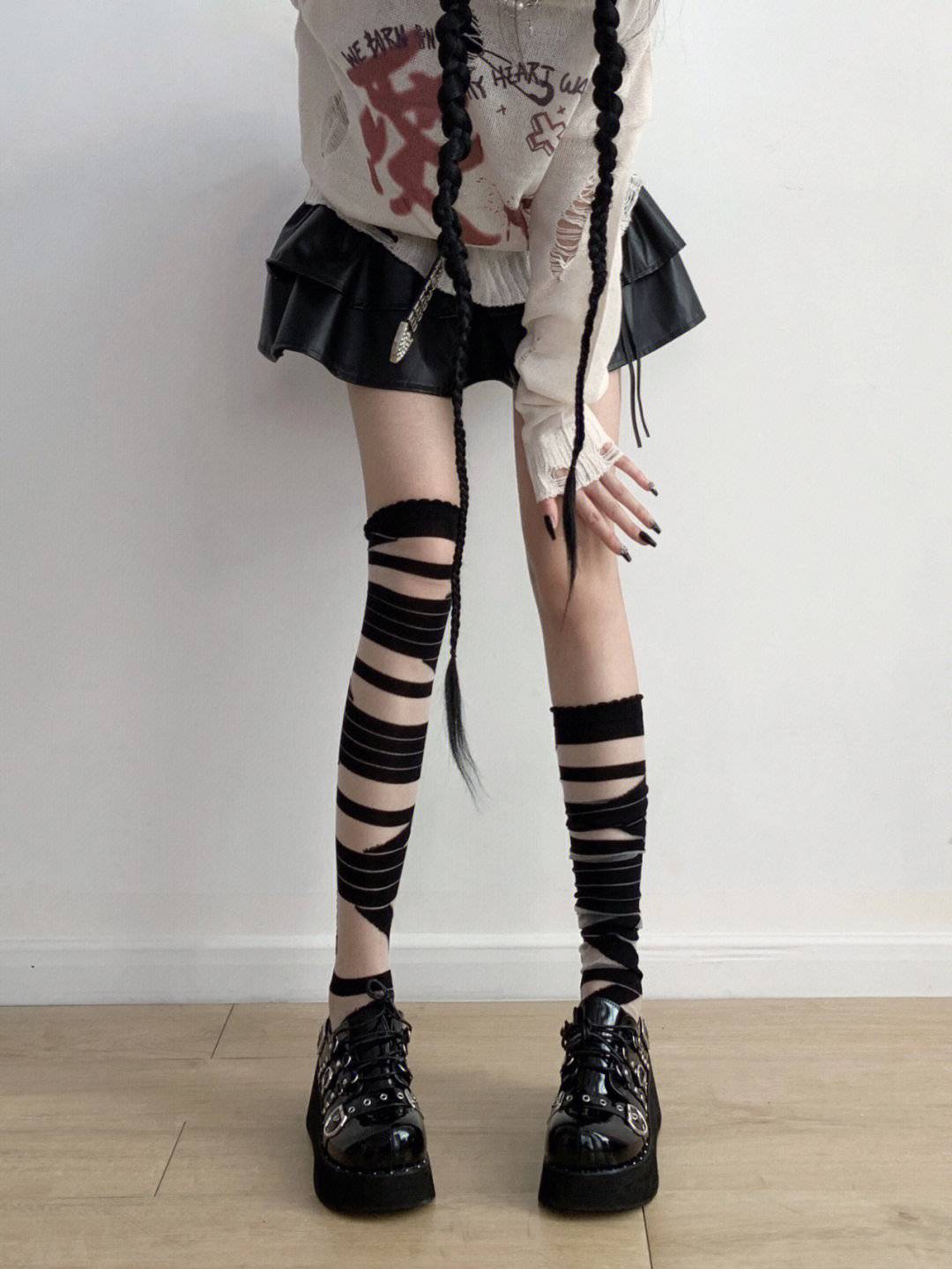 60g Weight A Pair Cute New Style Women's Solid Color Polyester Cotton Polyester Over The Knee Socks