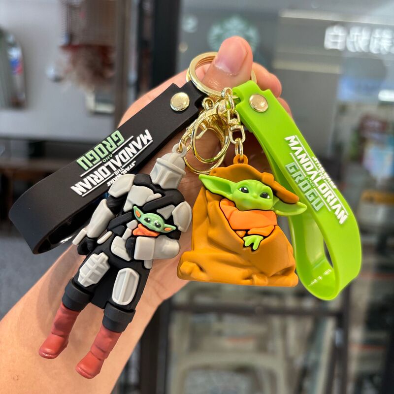 Cross-Border Baby Yoda Cute Doll Mandalorian Keychain Pendant Star Wars Keychain Gift Wholesale Cross-Border Baby Yoda Cute Doll Mandalorian Keychain Pendant Star Wars Keychain Gift Wholesale