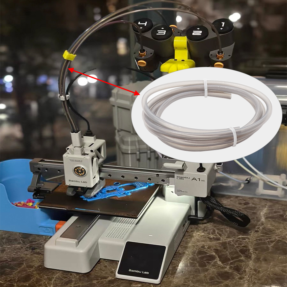 3D printer accessories P1P Bamboo A1 mini Teflon AMS four-fluorine tube PTFE feeding tube 2.5x4mm