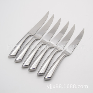 in stock horseshoe handle steak knife hollow handle steak knife stainless steel high-grade western knife 8pcs steak knife