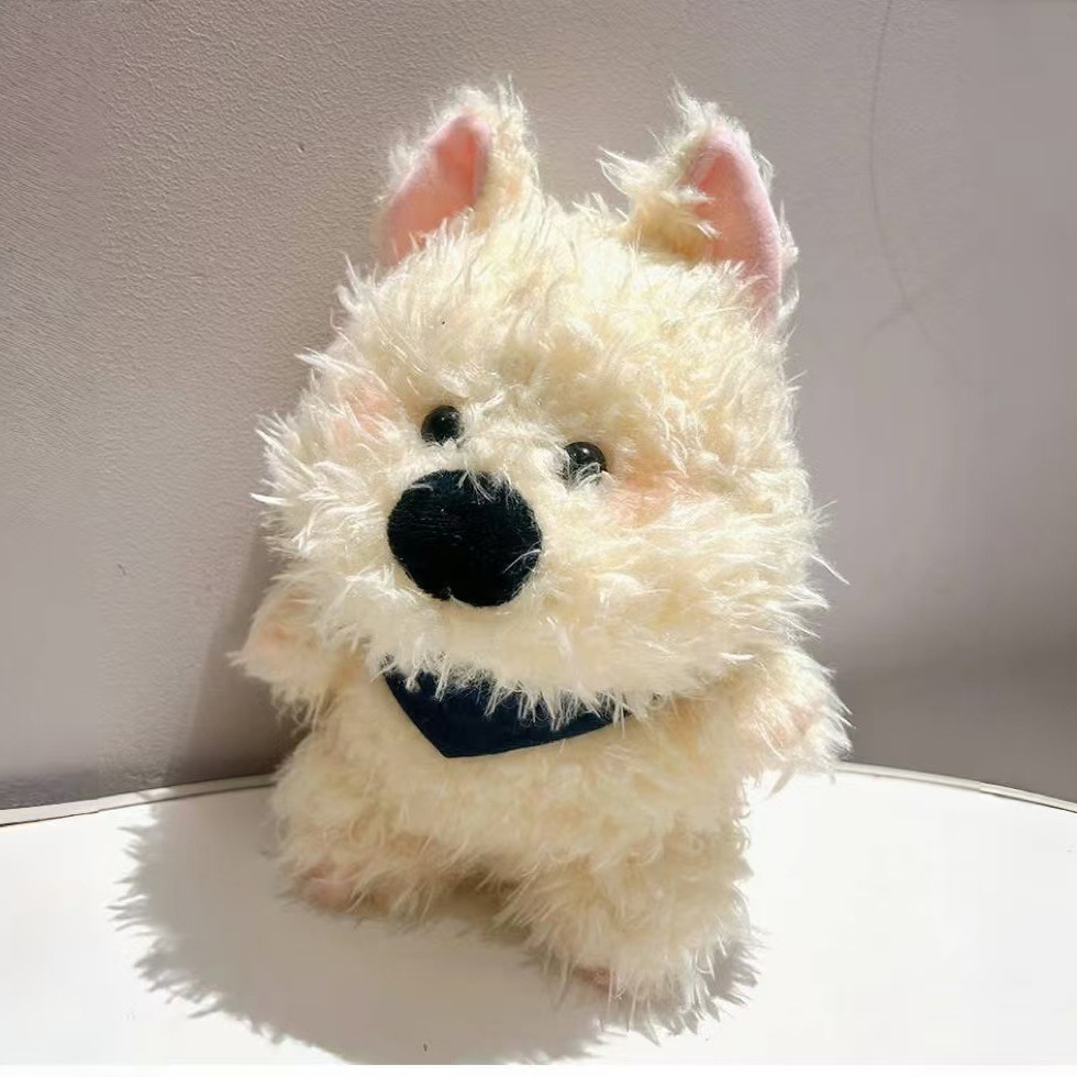 cute west highland puppy doll eight-inch plush toy doll ragdoll crane machines doll wedding tossing wholesale