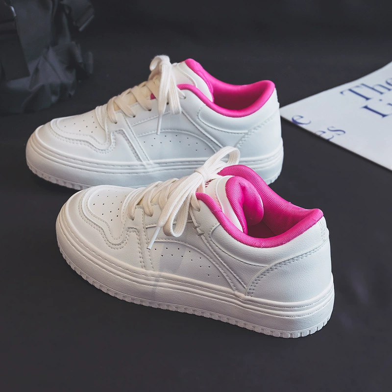 В наличии 2023 Весна и осень Новые студенческие повседневные универсальные классические белые туфли с перепечаткой Женские H1072