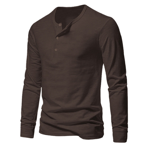 Men's Long-Sleeve T-Shirt, Fall Season, Loose Fit, Plus Size, Round Neck, Plain Color, Long-Sleeve T-Shirt for Men, Running and Training, Base Layer Top