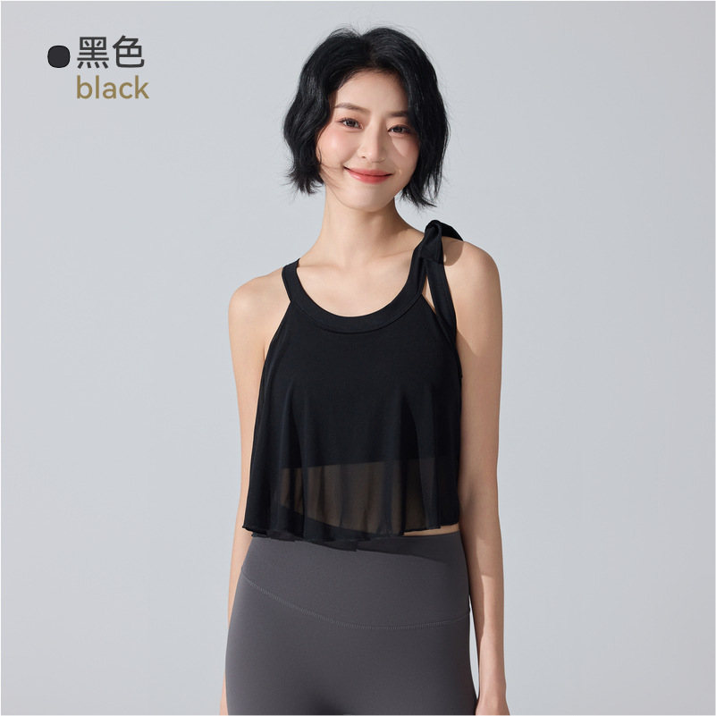 ropa interior deportiva transfronteriza femenina espalda antichoque una taza fija de malla sujetador chaleco pilates ropa de yoga