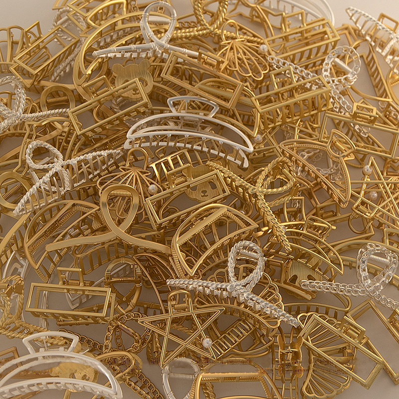 ins发夹抓夹女大号韩国简约气质金属发抓韩式后脑勺鲨鱼夹头饰女