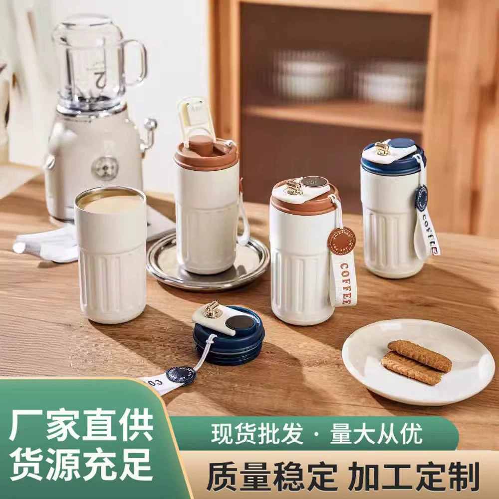 316 Интеллектуальный дисплей температуры Кофейная чашка Высококачественная мужская и женская офисная чашка-термос Двухслойная изолированная чашка для воды Портативный стакан