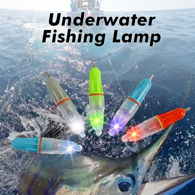 Led Colorful Underwater Fish-Attracting Light, Mini Night Fishing Light with Rope, Industrial Fishing High-Intensity Fish-Gathering Light