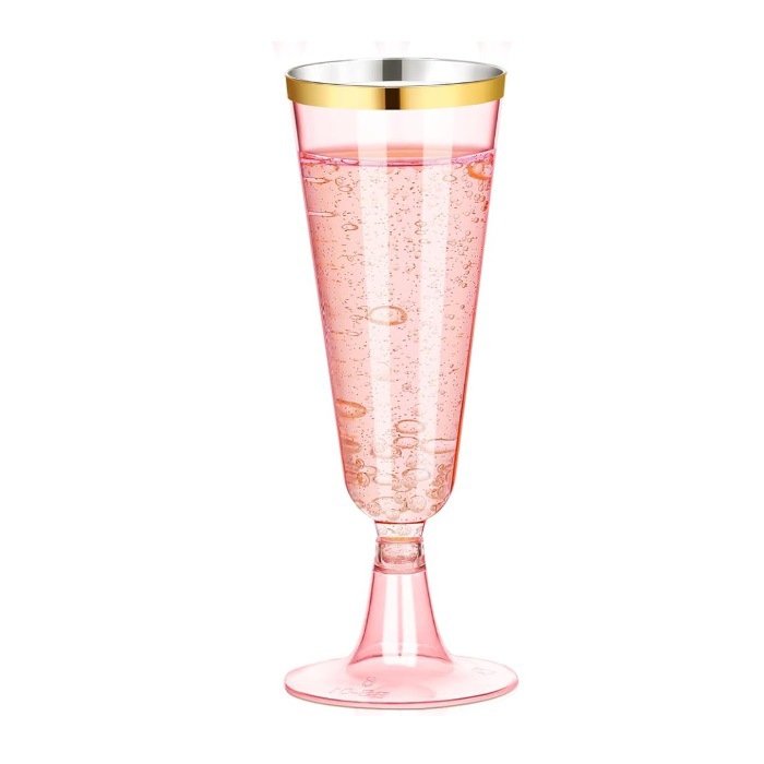 Taza de plástico desechable PS taza de champán transparente taza de helado taza de cóctel taza de fiesta taza de boda taza de jugo