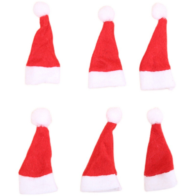 ロリポップクリスマス帽子キャンディークリスマス装飾品ミニクリスマス帽子不織布小さな帽子クリスマス帽子クリスマス帽子ギフト|undefined