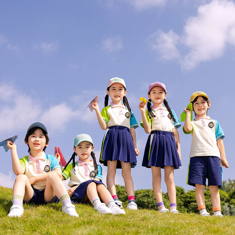 小學生校服夏裝幼兒園園服一年級班服套裝兒童夏季短袖兩件套批發