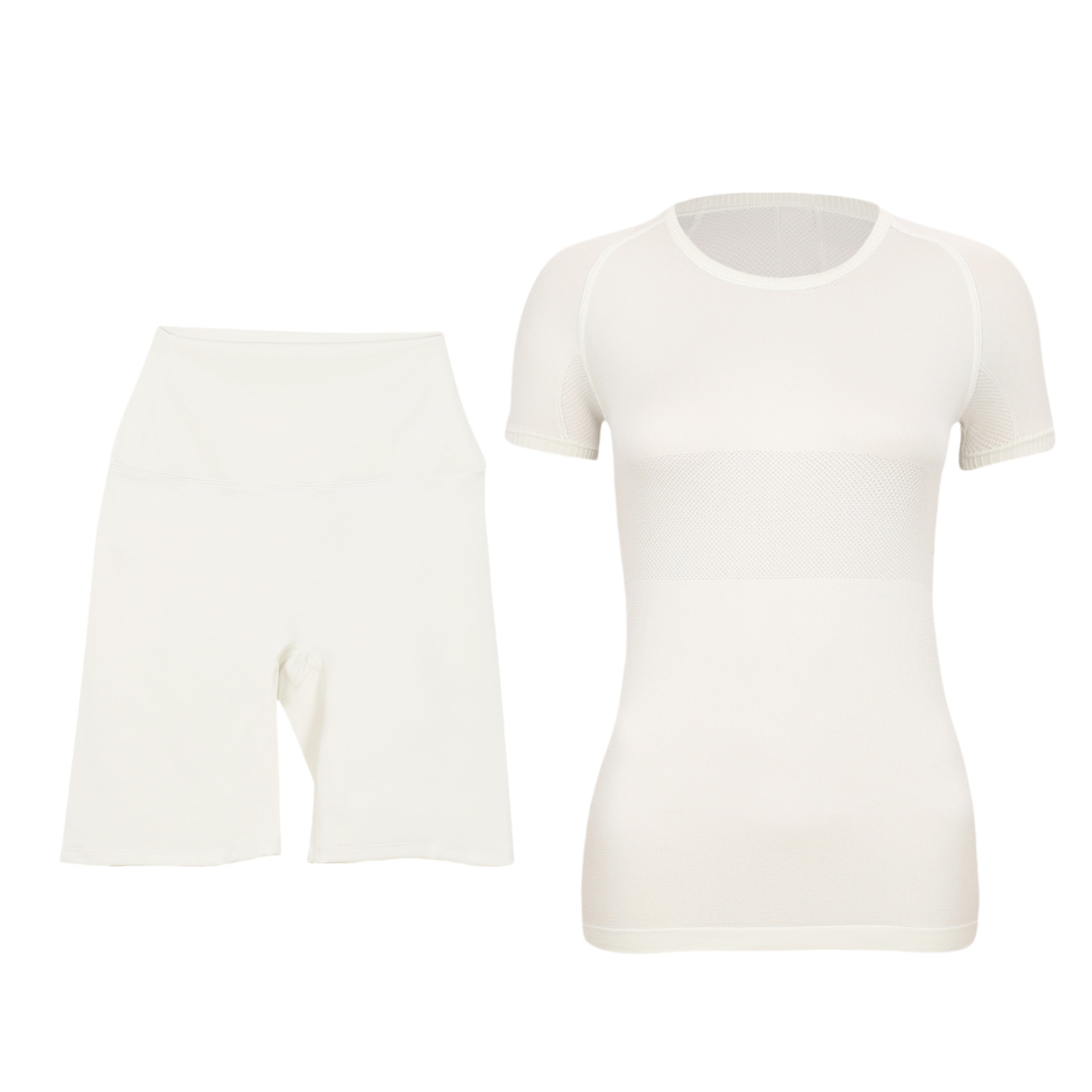 Women's Short Sleeve And Shorts Set Breathable Active Workout Outfit_voghion.com