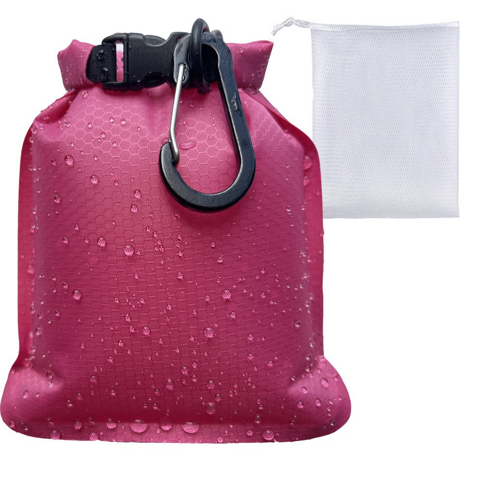 로즈 레드 + 화이트 메쉬 + 블랙 버클