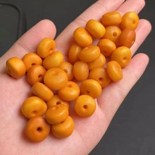 厂家批发 天然蜜蜡老蜡扣子14mm 原矿蜜蜡饼子 形状规整 任意diy