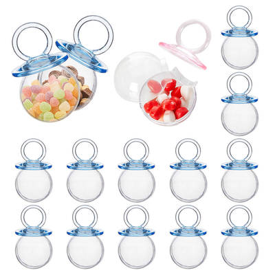 欧式满月宴奶嘴形状伴手礼喜糖盒ps透明塑料糖果盒小收纳盒礼品盒